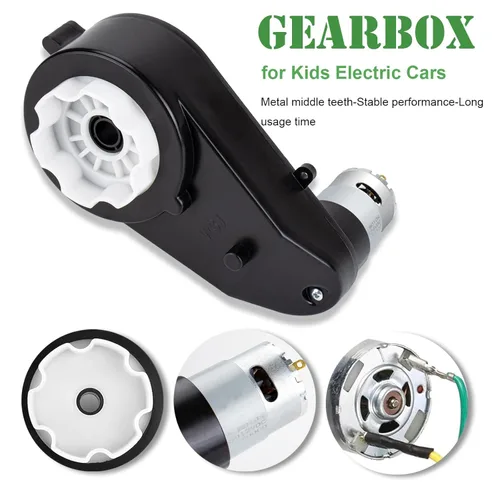 Vista 4 de Motor de ruedas motorizadas de 12 V, 40000 rpm, para niños, caja de cambios de automóvil, ruedas motorizadas, motor eléctrico, mejora, motocicleta