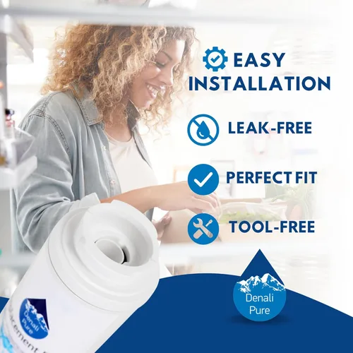 Vista 6 de KitchenAid KFIS20XVMS3 - Paquete de 3 filtros de agua de repuesto para refrigerador, compatible con cartucho de filtro de agua KitchenAid 4396395