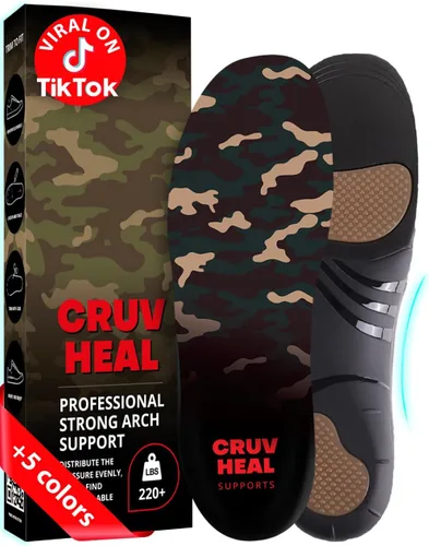Vista 7 de 2 pares de plantillas para fascitis plantar de más de 220 libras para hombres y mujeres, soporte de arco alto resistente, inserciones ortopédicas