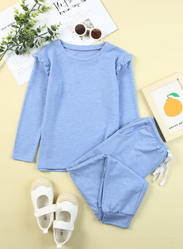Vista 7 de blibean Conjuntos de ropa de otoño para niñas con estilo, tallas 4-13 años