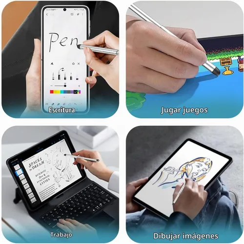 Vista 4 de Lápices capacitivos con ranura para lápices para pantallas táctiles, lápiz capacitivo universal de alta precisión para iPad, iPhone, tabletas