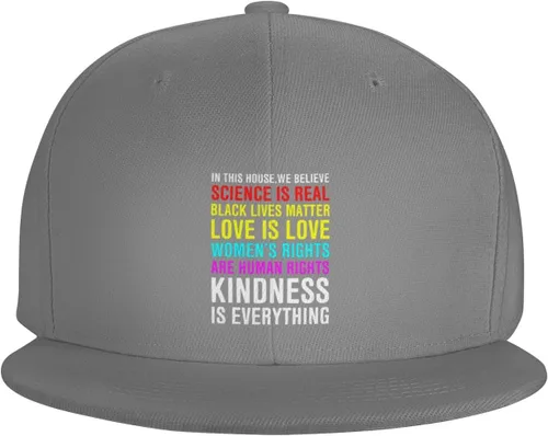 Vista 11 de Pride Flag in This House We Believe Science is Real Black Lives Matter Baseball Hats for Men Dad Hat,Black