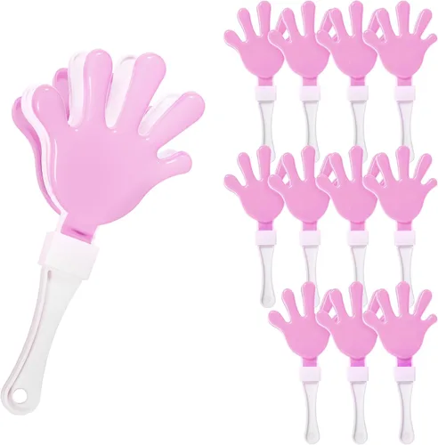 Vista 17 de Windy City Novelties Paquete de 12 mini pinzas de mano de 7 pulgadas, ruidosos de plástico para juegos deportivos, rallyes de pep, portones traseros
