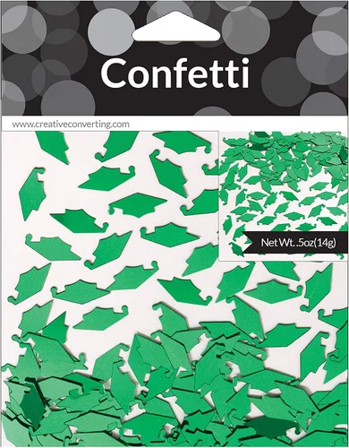 Vista 3 de Creative Converting 24021 Mortero verde Conffetti de graduación, 1 paquete