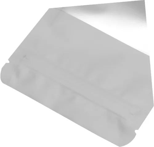 Vista 3 de 100 bolsas de aluminio con cierre con cremallera con ventana transparente de grado alimenticio bolsas de embalaje para almacenamiento a granel