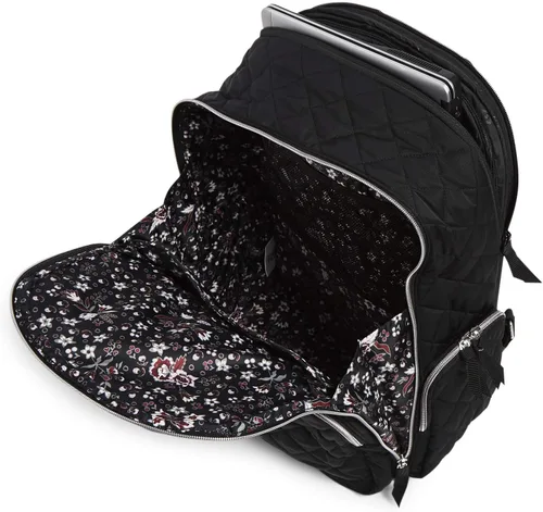 Vista 2 de Vera Bradley Mochila de viaje de sarga de rendimiento, Negro, talla única