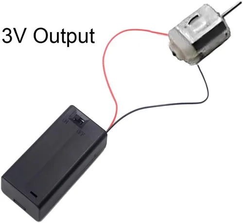 Vista 6 de 5 soportes de batería AA con interruptor, 2 fundas de batería AA de 1.5 V con cables e interruptor de encendido/apagado (paquete de 5)