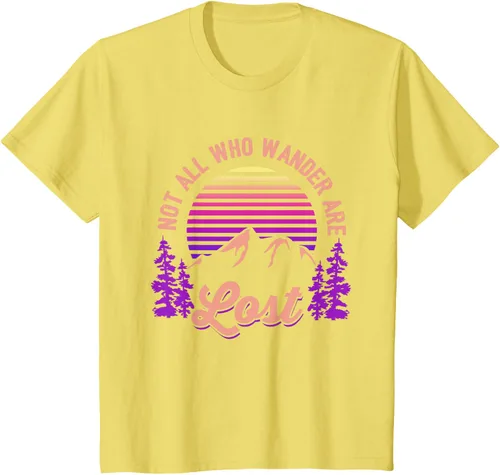 Vista 86 de Not All Who Wander Are Lost Vintage Mountains - Camiseta de senderismo, Negro, S