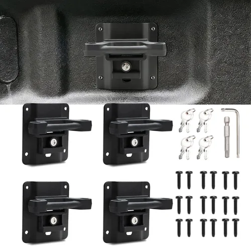Vista 8 de auovo Anclajes de Amarre Compatibles con Ford F150 F250 F350 2015-2025 2026 Anclajes de Amarre para Caja de Camioneta con Placas de Soportes Grapas