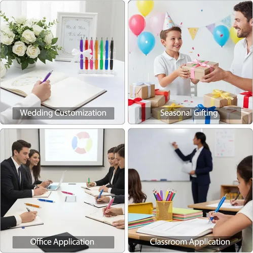 Vista 9 de 100 bolígrafos personalizados a granel personalizados con tu nombre, texto, mensaje para negocios, graduación, aniversarios