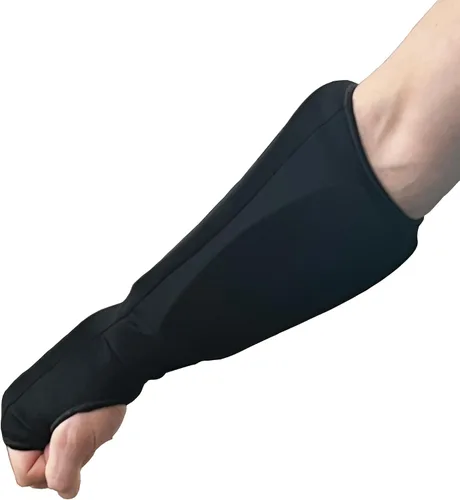 Vista 4 de Mangas acolchadas para los brazos con almohadillas superiores e inferiores para protección de manos y antebrazos, par
