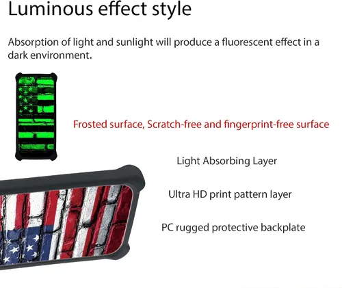 Vista 3 de jioeuinly Vortex V23 - Funda compatible con Vortex V23 4G, con protector de pantalla de vidrio templado, policarbonato duro + silicona suave