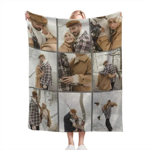 Vista 19 de Manta personalizada con texto fotográfico, manta de imagen personalizada para bebé, madre, padre, adultos, amigos, amantes, regalo personalizado