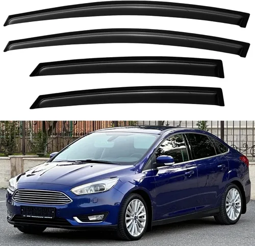 Vista 194 de YQAUTEC - Viseras para ventana, protectores contra la lluvia, compatibles con Subaru WRX 2015-2021, deflectores de viento para ventanas, viseras