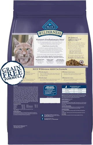 Vista 2 de Blue Buffalo Wilderness - Dieta Evolutiva Natural de la Naturaleza, Alimento Seco Natural para Gatos Adultos Alto en Proteínas y Sin Granos, Sabor