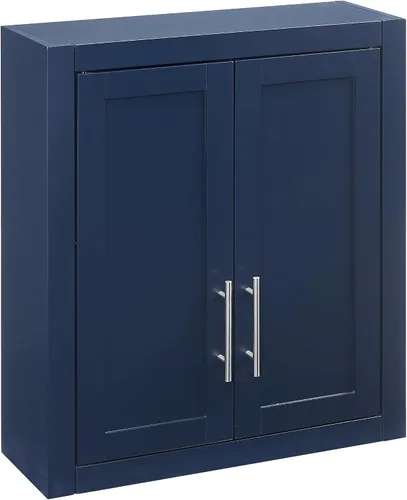 Vista 17 de Crosley Furniture Savannah Armario de almacenamiento para baño montado en la pared con estantes para medicinas, Gris