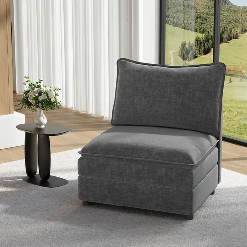 Vista 45 de Vesgantti - Sofá de 40" de Asiento Individual, Cómodo Sofá Nube de Asiento Profundo Tapizado de Chenilla, Sofá Moderno, Asientos Extra para Sofás