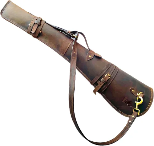 Vista 14 de Funda para rifle de 33 pulgadas, fundas suaves para escopeta - Fundas de cuero genuino para rifle y escopeta, accesorios de caza, funda de pistola