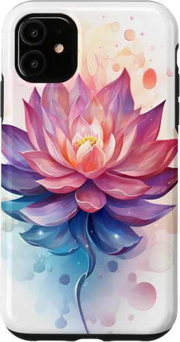Vista 8 de Funda con ilustración de flor de loto para iPhone 17