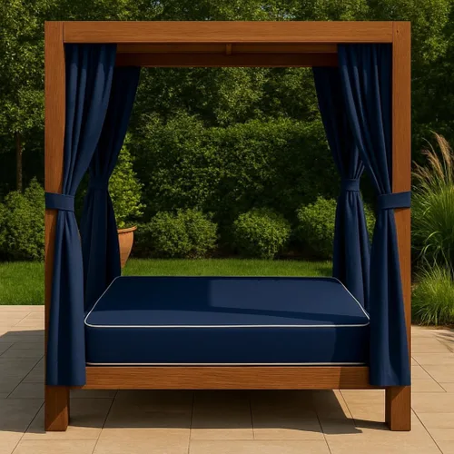 Vista 3 de Colchón impermeable para exteriores de 8 pulgadas, tamaño individual, fácil de limpiar, cómodo colchón de espuma, fabricado en Estados Unidos