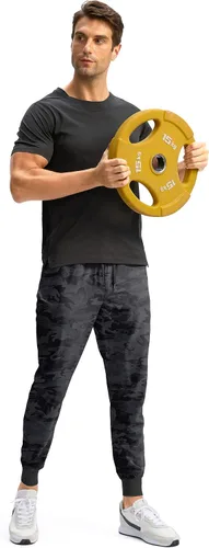 Vista 6 de Pudolla Pantalones deportivos para hombre con bolsillos con cremallera, pantalones deportivos ligeros para entrenamiento, gimnasio, correr, golf