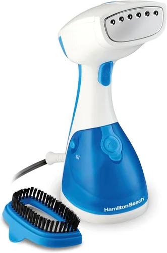 Vista 9 de Hamilton Beach Vaporizador de mano para ropa, tela y cortinas, 1200 vatios, tanque de agua de 13.5 fl oz, 20 minutos de vapor continuo, esenciales
