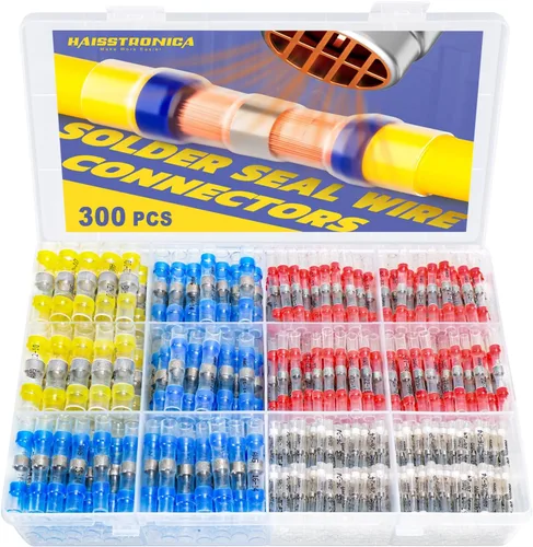 Vista 9 de 180 PCS Conectores de Cable con Sello de Soldadura - haisstronica Conectores de Cable de Soldadura Termocontraíbles - Conectores a Tope Impermeables