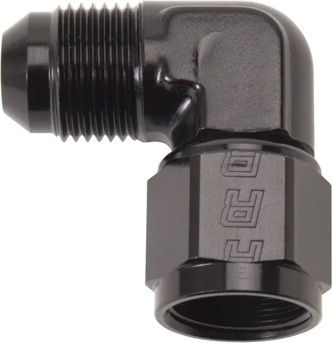 Vista 3 de Edelbrock 614805 Negro -6 AN 90 grados macho AN a hembra de ajuste AN (paquete de 2)