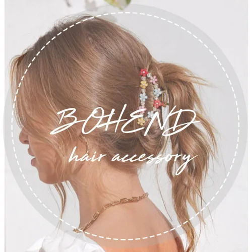 Vista 7 de Bohend Pinza para el pelo de flor grande, antideslizante, grueso, fuerte, accesorios de peinado para mujeres y niñas