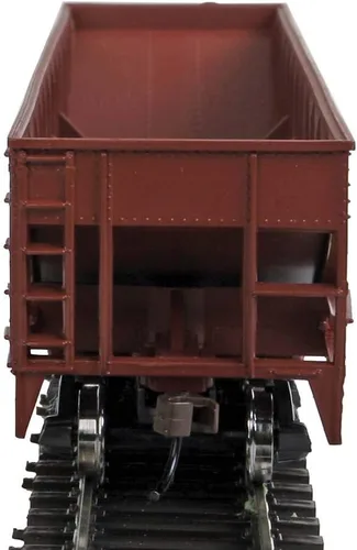 Vista 3 de Walthers Trainline Tolva compensada - Listo para funcionar- Escala HO nacional canadiense (marrón, blanco; logotipo grande)