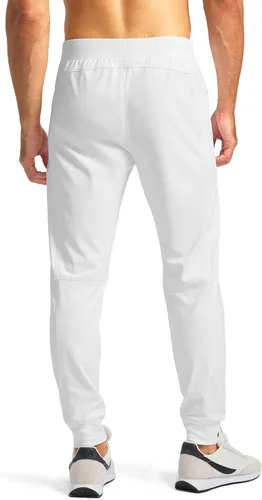 Vista 3 de G Gradual Pantalones deportivos para hombre con bolsillos con cremallera, elásticos, cónicos, pantalones deportivos para hombre, entrenamiento