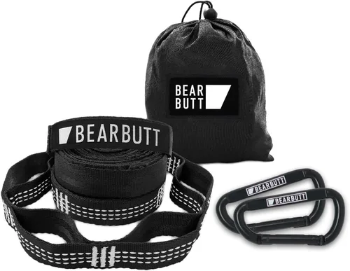 Vista 11 de Bear Butt Kodiak - Correas de hamaca para árboles, 20 pies de largo, 40 bucles combinados, soporta 1000 libras, accesorios de campamento