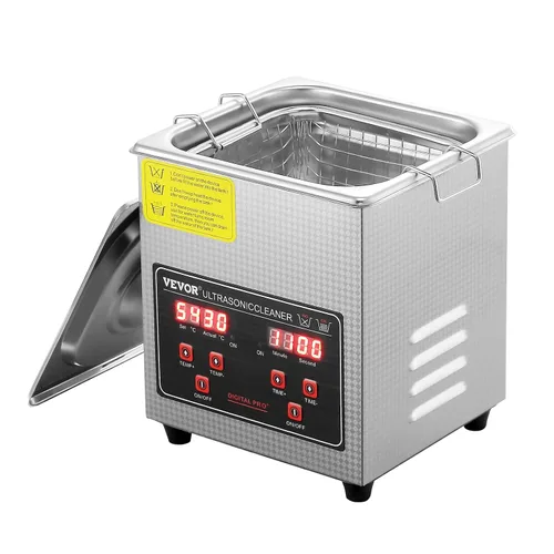 Vista 14 de VEVOR Limpieza Ultrasónica, 1.3L Máquina de Limpieza Profesional de 60W con Temporizador y Calentador, Limpiador Ultrasónico Digital de 40kHz