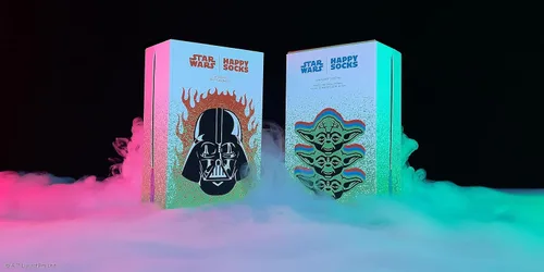 Vista 6 de Happy Socks Star Wars Limited Edition Crew Socks, Gift Boxes for Men and Women - made with Sustainable Cotton