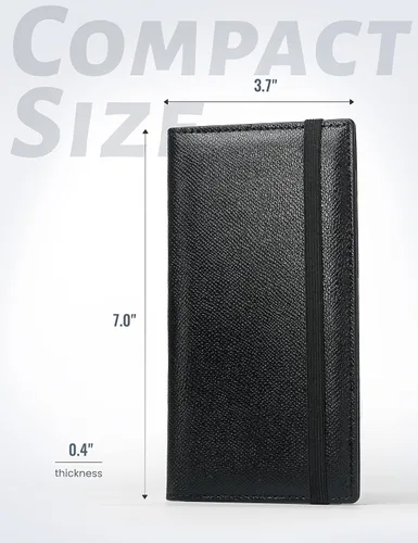 Vista 128 de Yarnic Funda para chequera personal, soporte para chequera con soporte para bolígrafo y divisor de plástico transparente integrado para cheques Rosa