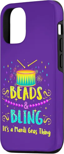 Vista 2 de Funda para iPhone 15 Beads and Bling It's Mardi Gras Thing Phone Case Mardi Gras