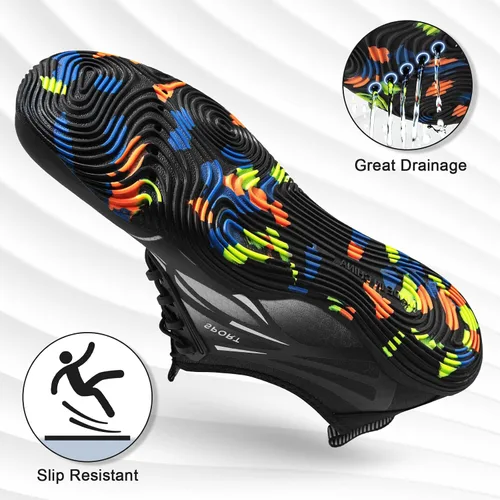 Vista 3 de ATHMILE Zapatos de agua para hombres y mujeres, zapatos de río, para adultos, natación, playa, lago, piscina, calcetines acuáticos, secado rápido