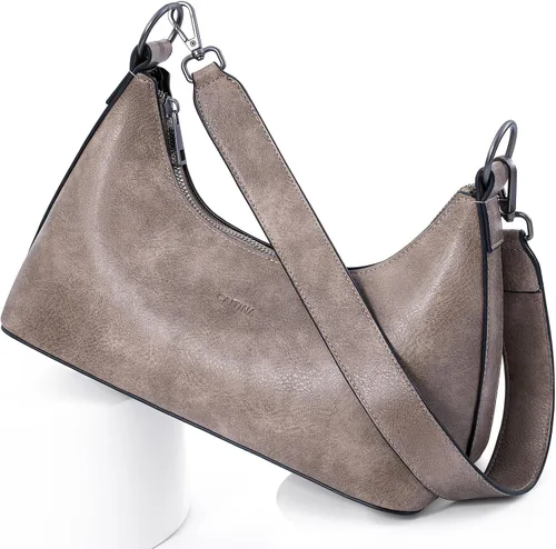 Vista 9 de Caitina Bolso bandolera para mujer, bolsos pequeños de piel vegana, con 3 correas ajustables