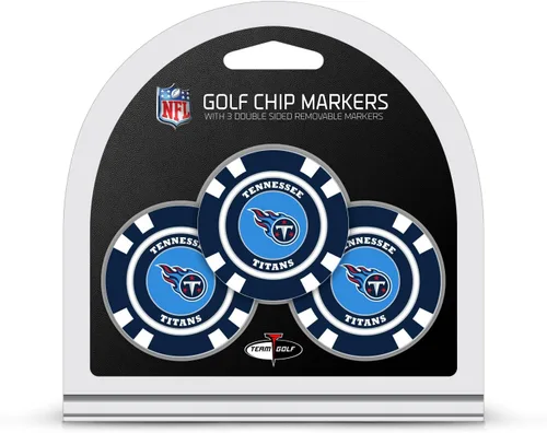 Vista 5 de Team Golf Tamaño de fichas de póquer de la NFL con marcadores de esmalte de doble cara más pequeños