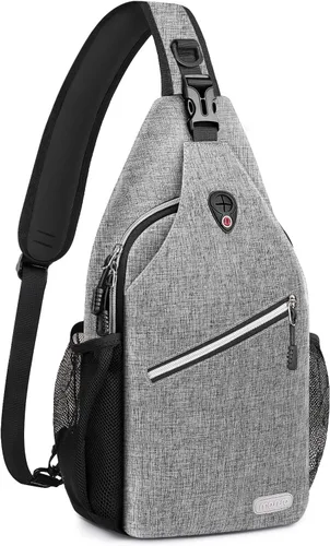 Vista 12 de Mosiso - Mochila bandolera multiusos, para viajes, senderismo, etc. Sling Backpack for Casual Travel Hiking