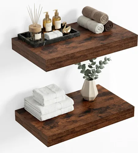Vista 57 de Heimlove Estantes Flotantes de 12 Pulgadas de Profundidad, Estante de Pared de 12 x 12 Pulgadas de Largo, Estante de Exhibición y Almacenamiento