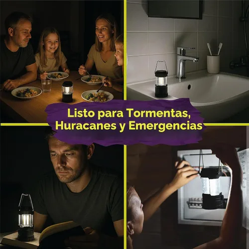 Vista 9 de ATack Linterna LED para campamento, funciona con pilas, paquete de 4 linternas de campamento para cortes de energía, luces colgantes plegables