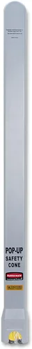 Vista 3 de Rubbermaid Commercial Products Cono de suelo mojado multilingüe de 3 lados para montaje en pared, portátil, con tubo de almacenamiento, 30 pulgadas