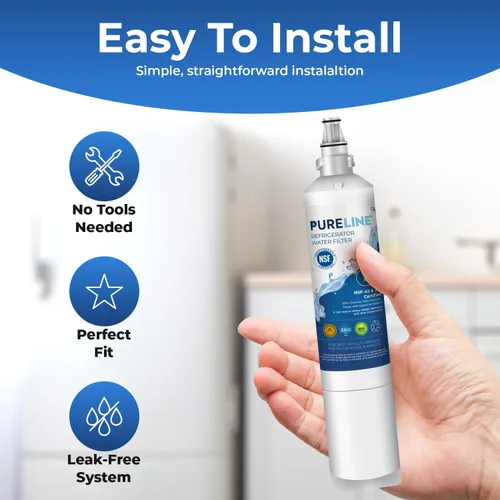 Vista 7 de Pureline 9990, LT600P Reemplazo para Kenmore 9990, Kenmoreclear 46-9990, LG LT600P, 5231ja2006a, filtro de agua para refrigerador, reduce el mal