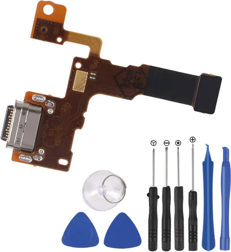 Vista 7 de Reemplazo del puerto de carga del conector de base USB con cable flexible de micrófono compatible con LG G7 ThinQ (versión de EE. UU.) G710VM