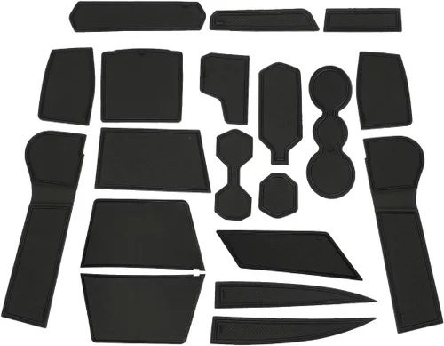 Vista 8 de Auovo Alfombrillas antipolvo para Volkswagen VW Tiguan accesorios 2024 2023 2022 2021 2020 2019 2018 personalizados portavasos, puertas y consolas
