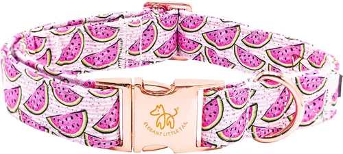 Vista 49 de Elegant little tail Collar para perro de Pascua, collar de perro con estampado de huevos de conejo, collar para mascotas, collar rosa para perros