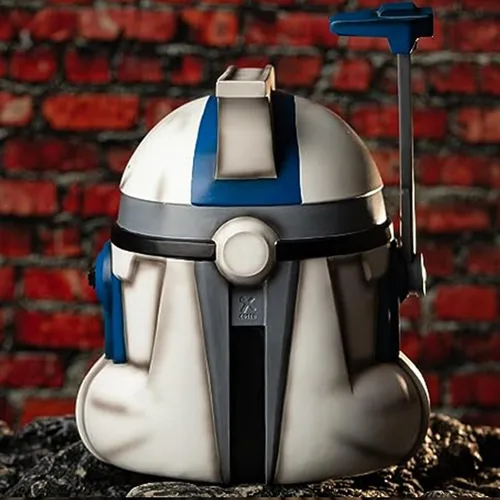 Vista 6 de DressVoguer Casco de soldado clon estilo portátil de resina de lujo, accesorios de cosplay, versión de colección
