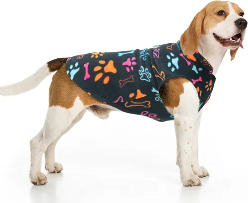 Vista 35 de BEAUTYZOO Chaleco de vellón para perros pequeños, de invierno y clima frío, con anillo en D, con anillo en D para correa, resistente al viento, rojo