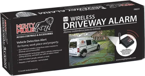 Vista 4 de Alarma de entrada inalámbrica Mighty Mule FM231 – Detección electromagnética de vehículos, receptor interior, rango de 400 pies, expandible